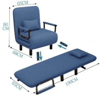 Foldable Sofa Bed (Dual-Use, Multifunctional, Midday Nap, Fabric, Apartment, Internet-Famous, Simple, Small-Apartment Model)